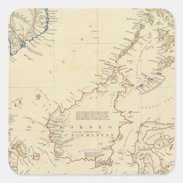 Adesivo Quadrado Malay Archipelago (Frente)