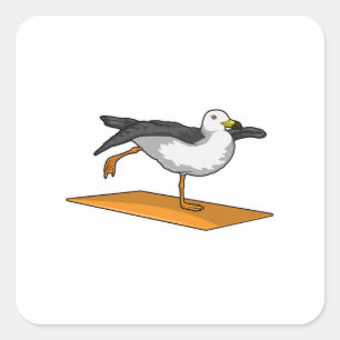 Adesivo Quadrado Malhação de Meditação de Yoga de Seagull