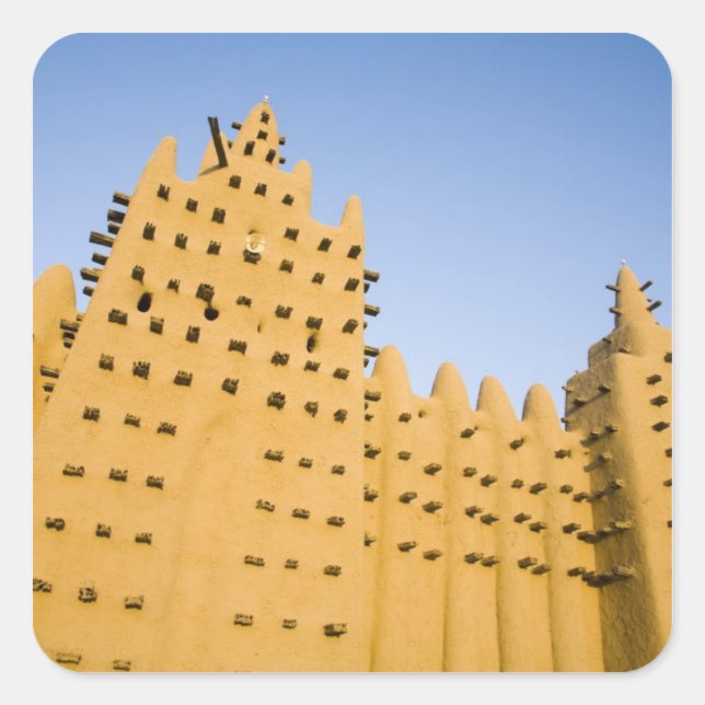 Adesivo Quadrado Mali, Djenne. Grande Mesquita (Frente)