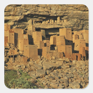 Adesivo Quadrado MALI, Terras Dogon. Tellem tradicional malaio