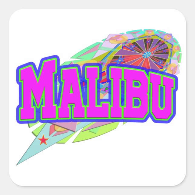 Adesivo Quadrado Malibu Future Sticker (Frente)