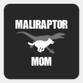 Adesivo Quadrado Maliraptor Maliraptor belga Malinois Velociraptor