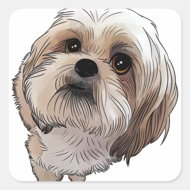 Adesivo Quadrado Malshi Mal-shi (Frente)