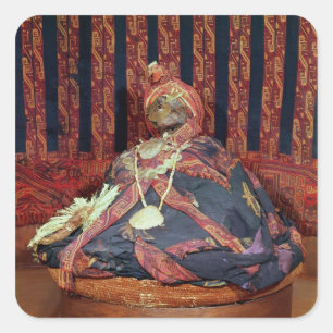 Adesivo Quadrado Mamã peruana do cemitério de Paracas