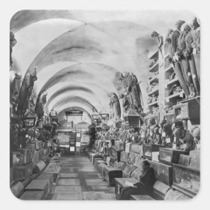Adesivo Quadrado Mamãs do catacomb de Palermo, Italia