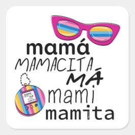 Adesivo Quadrado Mamita dos 90