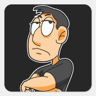 Adesivo Quadrado Man Sticker