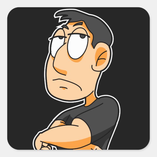 Adesivo Quadrado Man Sticker (Frente)