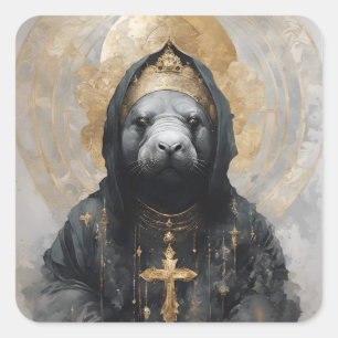 Adesivo Quadrado Manatee Nun
