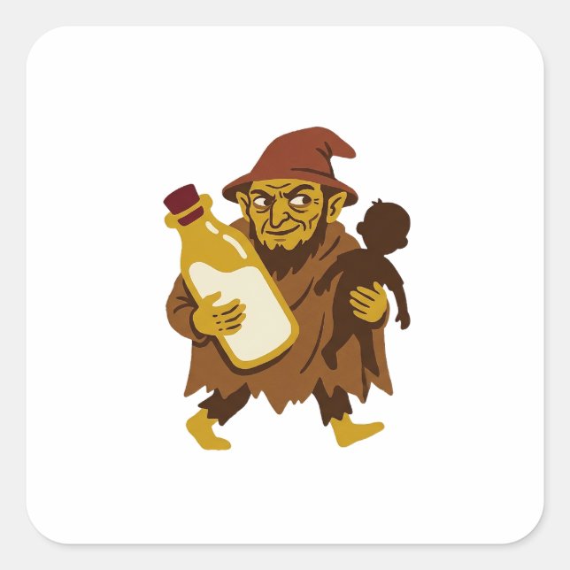 Adesivo Quadrado Manci Bottle (Frente)