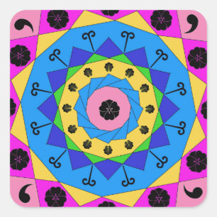 Adesivo Quadrado Mandala