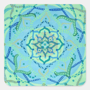 Adesivo Quadrado Mandala Stickers