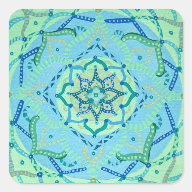 Adesivo Quadrado Mandala Stickers (Frente)