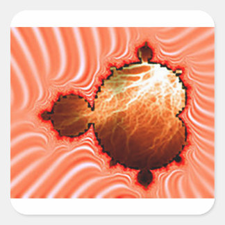 Adesivo Quadrado Mandelbrot Dreamsicle Com Raios