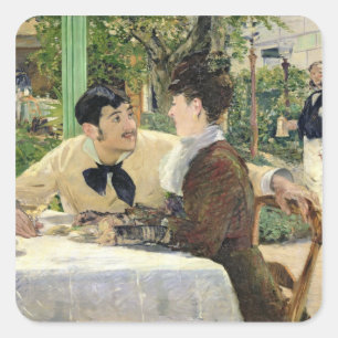 Adesivo Quadrado Manet o jardim de Pere Lathuille, 1879