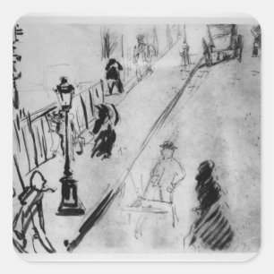 Adesivo Quadrado Manet Rue Mosnier, c.1878