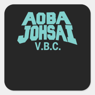 Adesivo Quadrado Manga de Animação de Prática de Voleibol Teal