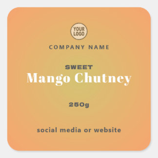 Adesivo Quadrado Mango Chutney Square Sticker