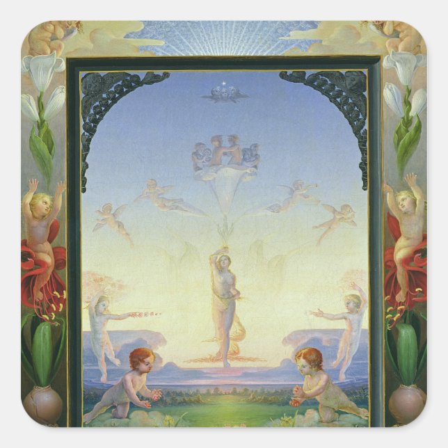 Adesivo Quadrado Manhã, 1808 (Frente)