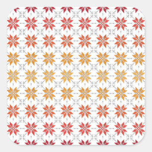 Adesivo Quadrado Manhã da Letónia - Padrão geométrico IV do SUN