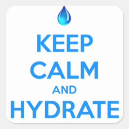 Adesivo Quadrado Mantenha a calma e o hidrato