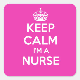 Adesivo Quadrado MANTENHA A CALMA que eu sou UM PRESENTE dos