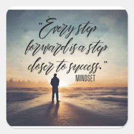 Adesivo Quadrado Mantenha-se inspirado - Designs motivacionais e de