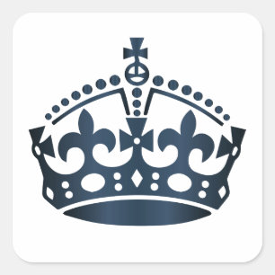 Adesivo Quadrado Manter Calmo Coroa de Carbono - Alterar o fundo