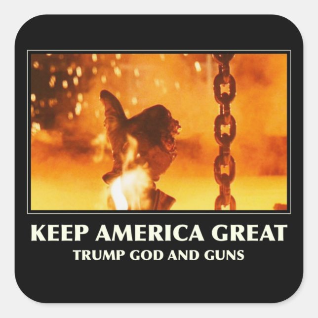 Adesivo Quadrado Manter o Excelente da América (Frente)