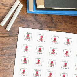 Adesivo Quadrado Manuais de Apple de Pé-de-Obra