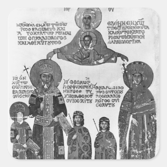 Adesivo Quadrado Manuel Palaeologus protegido pela Virgem Maria (Frente)