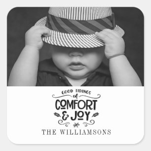 Adesivo Quadrado Manuscrito Moderno   Vinheta de fotos em branco pr