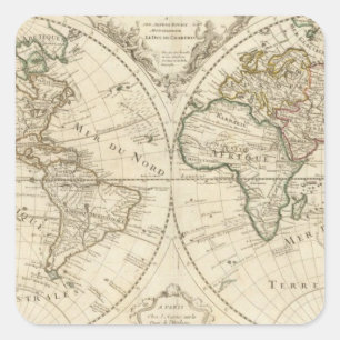 Adesivo Quadrado Mapa 2