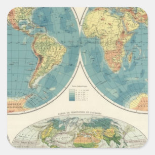 Adesivo Quadrado Mapa 2 do atlas de mundo