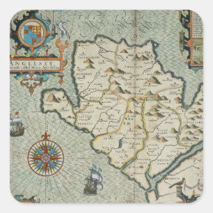 Adesivo Quadrado Mapa antigo antigo inspirado (7)
