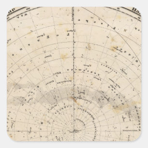 Adesivo Quadrado mapa celestial