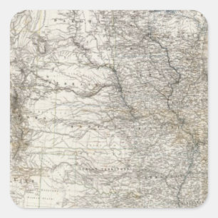 Adesivo Quadrado Mapa composto dos Estados Unidos da América