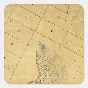 Adesivo Quadrado Mapa da cidade de Los Angeles