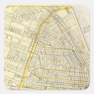 Adesivo Quadrado Mapa da cidade de St Louis
