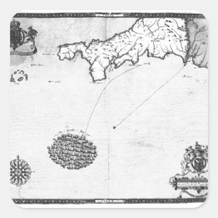Adesivo Quadrado Mapa da frota da Armada