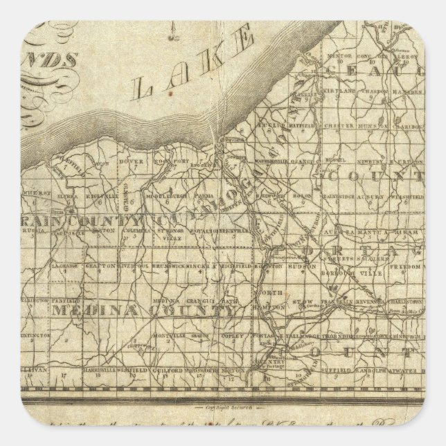 Adesivo Quadrado Mapa da Reserva Ocidental (Frente)