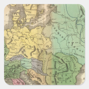 Adesivo Quadrado Mapa das províncias no império romano