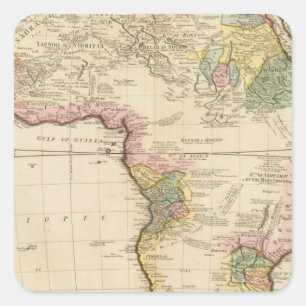 Adesivo Quadrado Mapa de África
