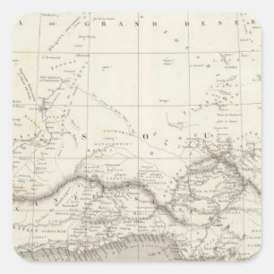 Adesivo Quadrado Mapa de África ocidental