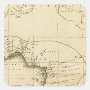 Adesivo Quadrado Mapa de África ocidental