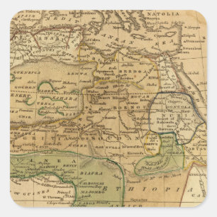 Adesivo Quadrado Mapa de África por Worcester