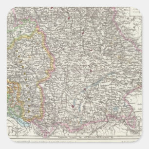 Adesivo Quadrado Mapa de Alemanha
