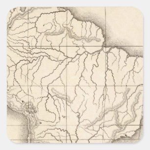 Adesivo Quadrado Mapa de Ámérica do Sul