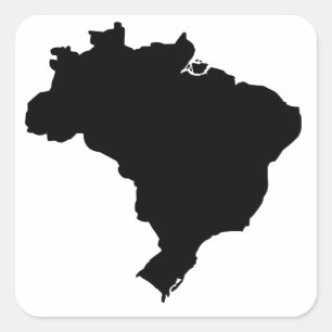 Adesivo Quadrado Mapa de Brasil