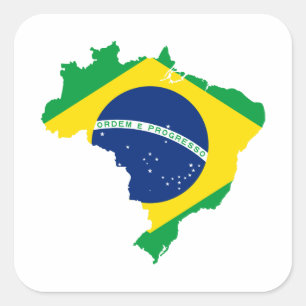 ADESIVO QUADRADO MAPA DE BRASIL